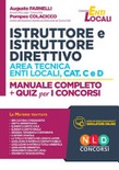 Istruttore e istruttore direttivo area tecnica enti locali, cat. C e D. Manuale completo + quiz per i concorsi. Con software di simulazione