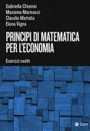 Principi di matematica per l'economia