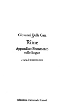 Rime. Appendice: Frammento sulle lingue