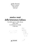 STORIA E TESTI DELLA LETTER.ITAL.